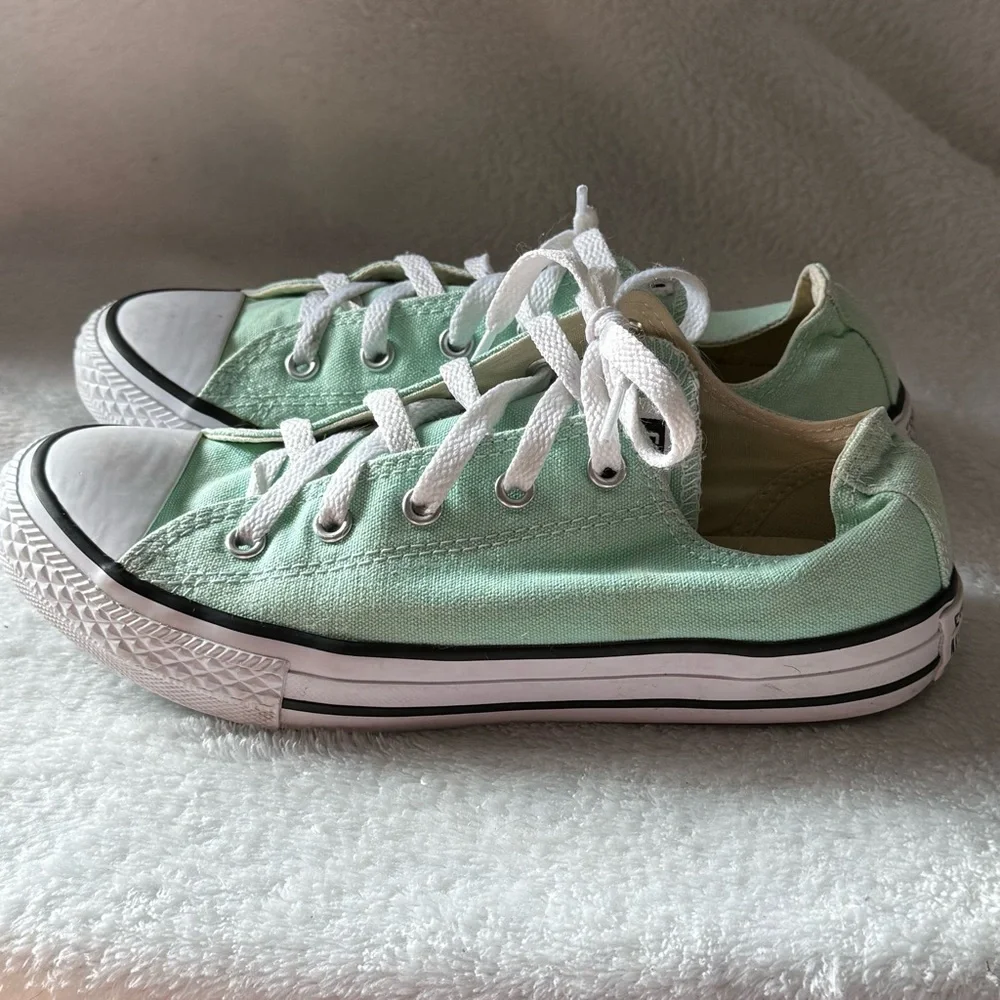 Converse Kids' Light Green Sneakers Size 3‎ Youth All Star Lace Up 336565F